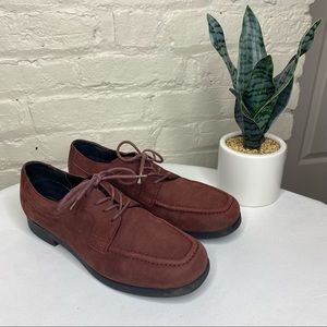 Rockport Maroon Leather Lace Up Shoes 7